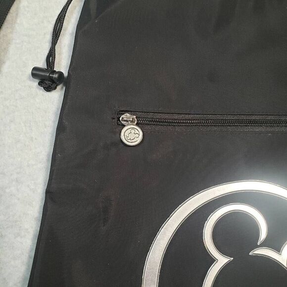 Disneyland Resorts Mickey Mouse Logo Sling Bag Metallic Silver Heavy Duty Nylon - Picture 4 of 9
